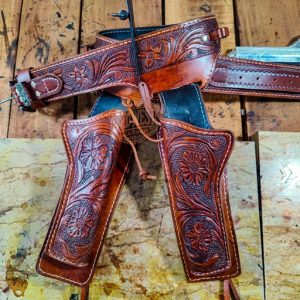 Floral Hand Carved Double Rig