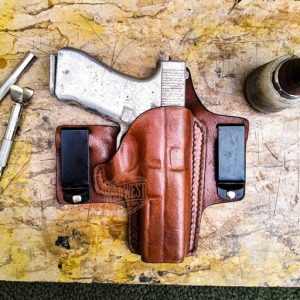 Double Clip IWB/AIWB Leather Holster