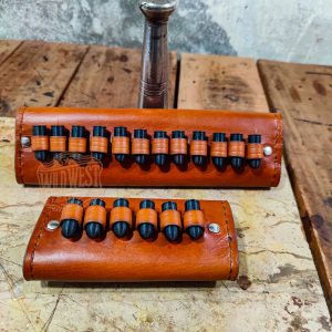 Premium Handmade Leather Bullet Loop Belt – Vintage Tan Ammo Holder