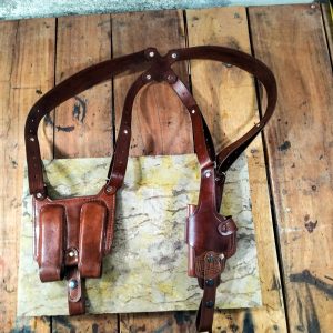 Luxury Shoulder Holster Rig &ndash; Vertical Carry Leather System with Roto Rotation & Counterweight Design